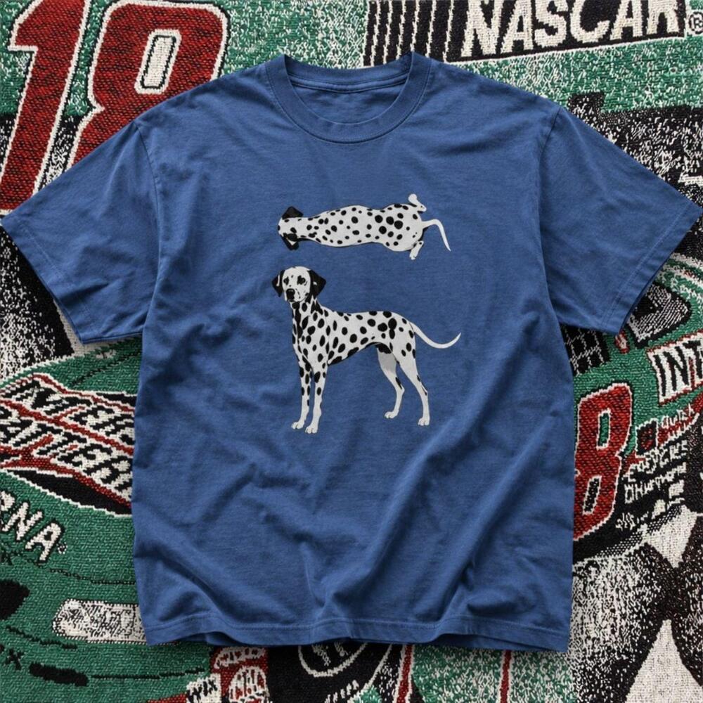Dalmatian Dog Graphic Tee Military Green Unisex